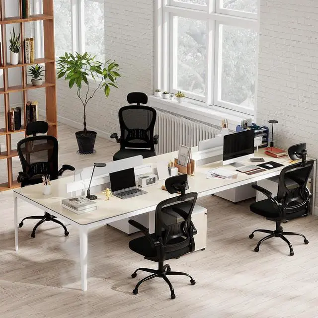 Alt view image 3 of 7 - ralex-chair Office Desk Chair with Adjustable Headrest and Flip-Up Armrests | 300lbs Ergonomic Computer Chair with Adjustable Height, Comfortable for Home, Office, Conference Room-Black