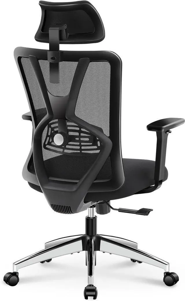 Main image of Ticova Ergonomic Office Chair - High Back Desk Chair with Adjustable Lumbar Support & 3D Armrest - 130°Reclining & Rocking Mesh ComputerChair with Thick Seat Cushion & Rotatable Headrest