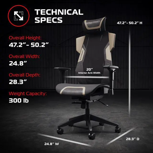 Alt view image 2 of 6 - RESPAWN FLEXX Ergonomic Mesh Office Chair, Adjustable Seat & Arms | Breathable mesh chair with adjustable headrest, adjustable arms, seat slide & synchro-tilt for all-day work or gaming.