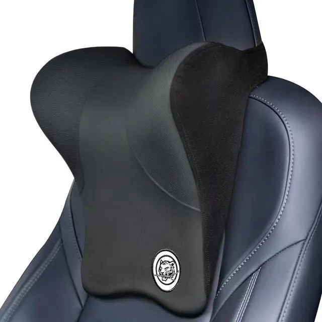 Main image of Car Neck Pillow for Driving Seat, Soft Memory Foam Headrest Pillow with Adjustable Strap and Removable Cover, Ergonomic Neck Support for Car, Office Chair, Gaming Chair Dark Grey