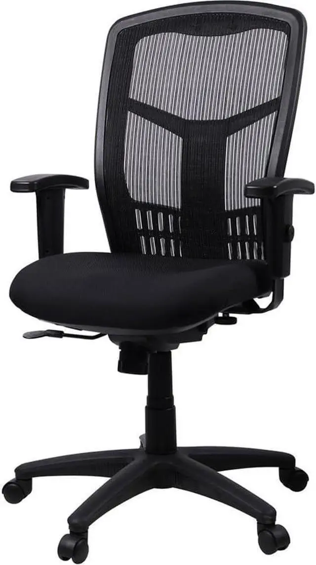 Alt view image 4 of 5 - Lorell ErgoMesh Executive Swivel Chair, High-Back, Black