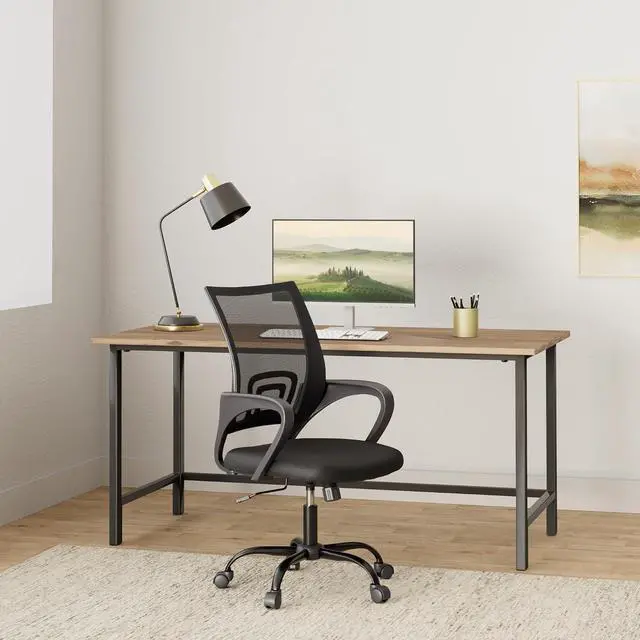 Alt view image 2 of 7 - HCB Office Chair - Ergonomic Executive Swivel Chair with Lumbar Support for Home & Office (Black)