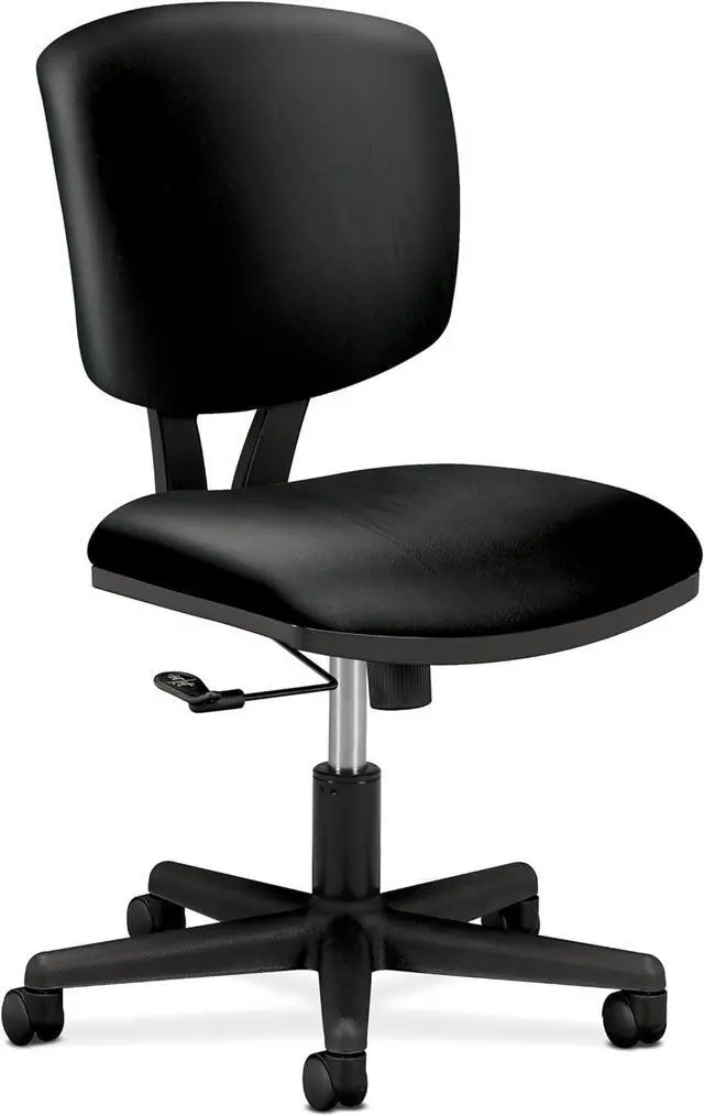 Main image of HON Volt Ergonomic Office Chair, Armless, Office Desk Computer Chair, Black | Leather desk chair with armless design, rolling mobility, office decor, workstation seating for productivity and study