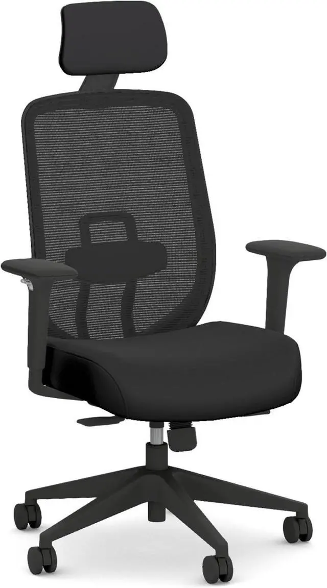 Main image of HON Altern Ergonomic Office Chair, Office Desk Computer Chair, Black | Mesh desk chair with lumbar support, headrest, seat slide, adjustable arms, computer chair for home office productivity