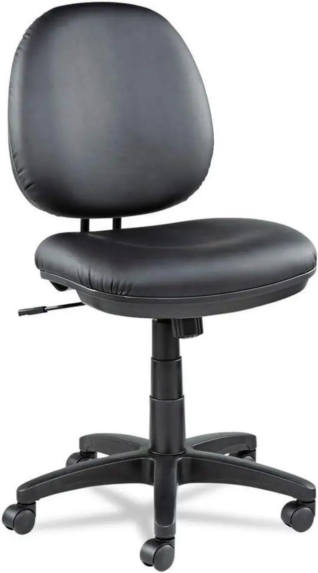 Main image of Alera Interval Series Swivel/Tilt Task Chair, Leather, Black