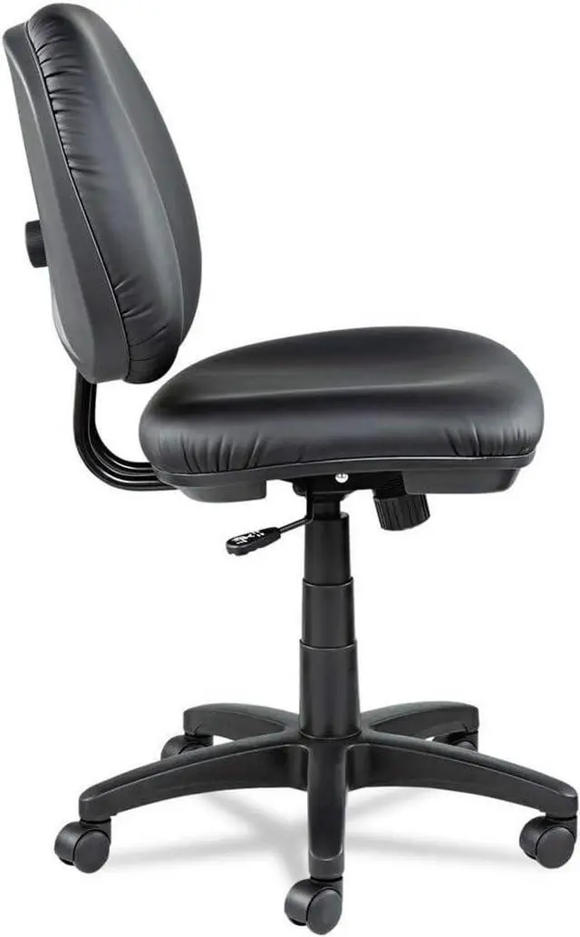 Alt view image 6 of 7 - Alera Interval Series Swivel/Tilt Task Chair, Leather, Black