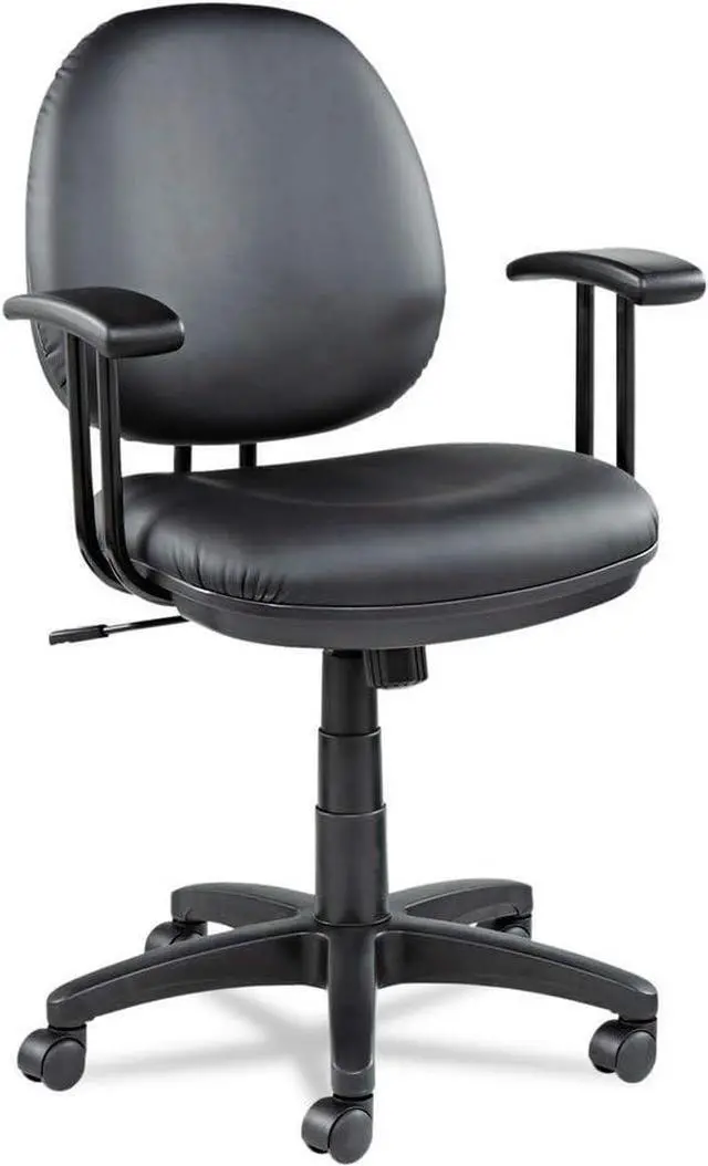 Alt view image 7 of 7 - Alera Interval Series Swivel/Tilt Task Chair, Leather, Black