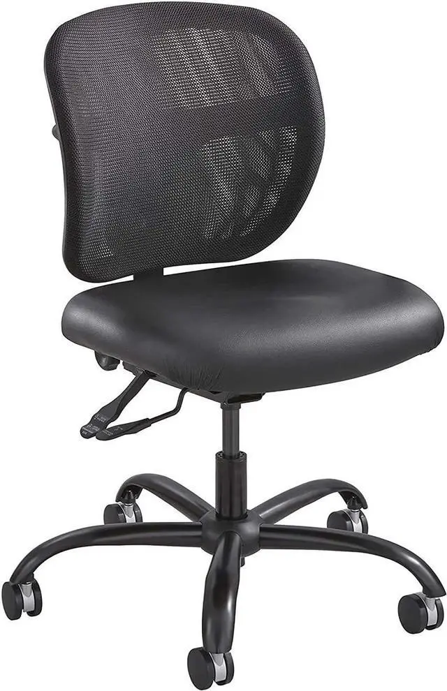 Main image of Safco Vue Intensive-Use Big and Tall Office Chair, Ergonomic and Height-Adjustable Swivel Seat with Breathable Mesh Back, Heavy-Duty Powder-Coated Base
