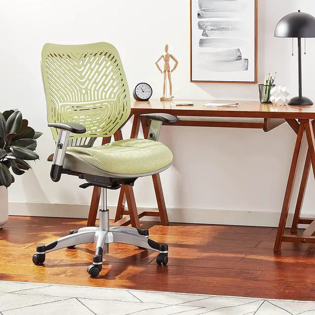 Alt view image 2 of 7 - Space Seating 86 REVV Series Self-Adjusting SpaceFlex Back Office Desk Chair with Lumbar Support and Padded Mesh Seat, Kiwi