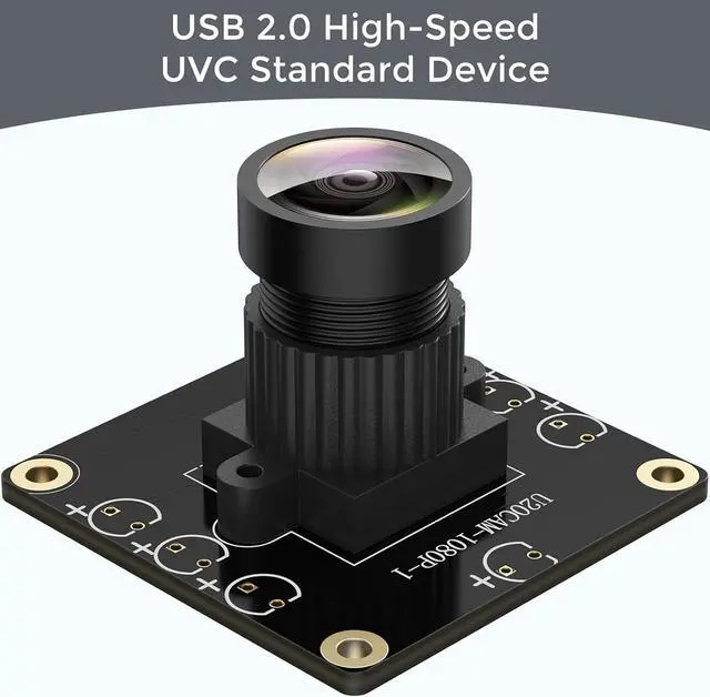 Alt view image 2 of 7 - 1080P USB2.0 UVC Camera, 130° Wide Angle Camera, Plug & Play for PC, Raspberry Pi, Jetson Nano and SBCs. Support Windows, Linux, Android and Mac OS.