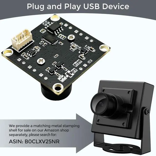 Alt view image 6 of 7 - 1080P USB2.0 UVC Camera, 130° Wide Angle Camera, Plug & Play for PC, Raspberry Pi, Jetson Nano and SBCs. Support Windows, Linux, Android and Mac OS.