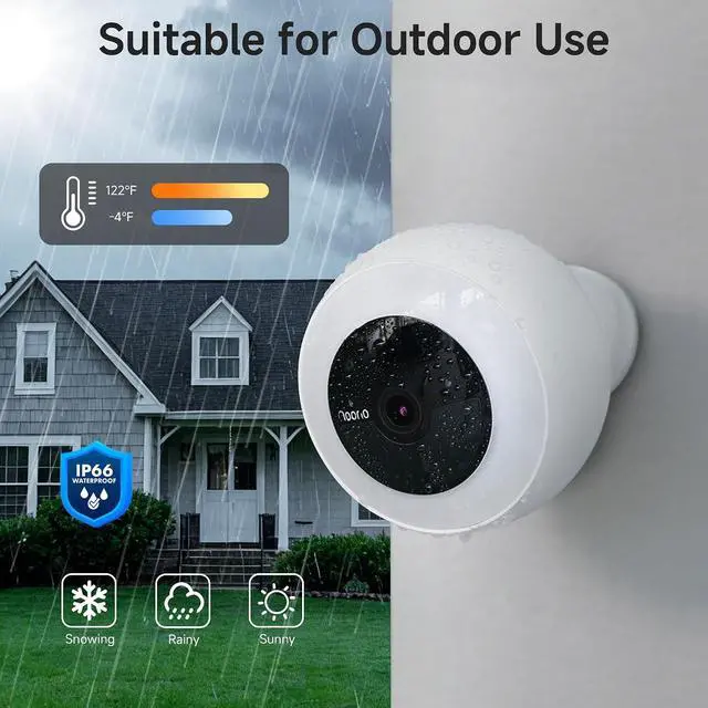 Alt view image 4 of 7 - Noorio 2K Wireless Outdoor Security Camera, Battery/Solar Powered Camera | 600lm Spotlight, AI Detection, Rechargeable 12600mAh Battery, 16GB Local Storage, Color Night Vision, 2.4GHz WiFi, B310