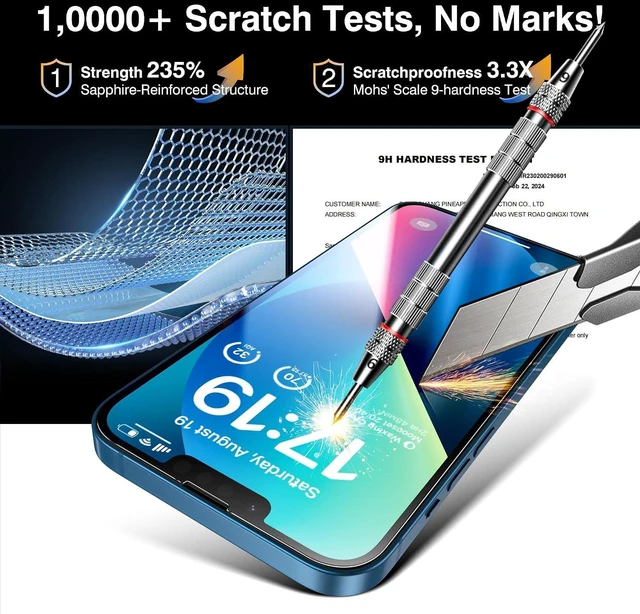 Alt view image 6 of 7 - EZ-GLAZ-4+2 Pack for iPhone 13 Screen Protector (6.1") HD Clear | 2-Pack Lens Protectors, Alignment Kit, Easy Installation, Case-Friendly, 9H+ Tempered Glass, Scratch Resistant, Ultra Clear
