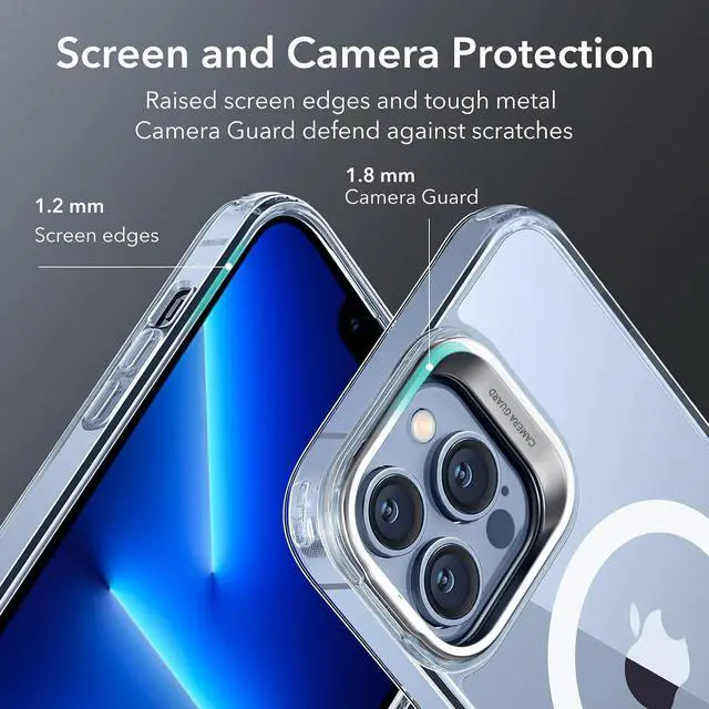 Alt view image 7 of 7 - ESR for iPhone 13 Pro Max Case Flex Stand, for MagSafe, Clear | Anti-Yellowing, 3X Military-Grade Drop Protection, Magnetic Phone Case, Shockproof Air Guard Corners, Resists Scratches