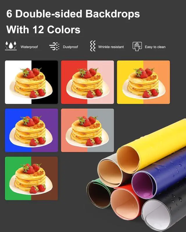 Alt view image 4 of 7 - Photo Studio Box, PULUZ 40cm Folding Lightbox 160 LED Ring Light Portable Photo Studio Photography Shooting Tent Box Kit 12 Colors Backdrops USB Light Box for Phones DSLR Camera 16 x 16 inch