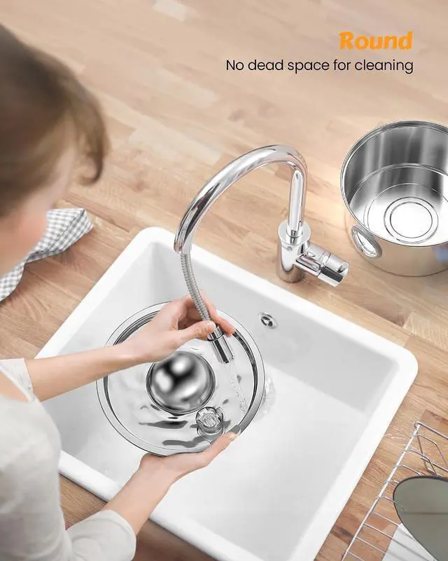 Alt view image 7 of 7 - AONBOY Cat Water Fountain Stainless Steel, 108oz/3.2L Cat Fountain, Pet Water Fountain with Water Level Window, Hemispherical Shape, Multi-Filter, Silent Pump, Water Tap, Provides Flowing Water