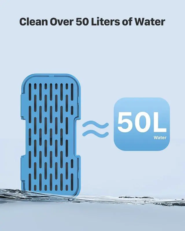 Alt view image 4 of 7 - AOOGITF Official Cat Fountain Filters, 12 Pack (6 Filters + 6 Sponges) - Activated Carbon, Ultra-fine Fiber