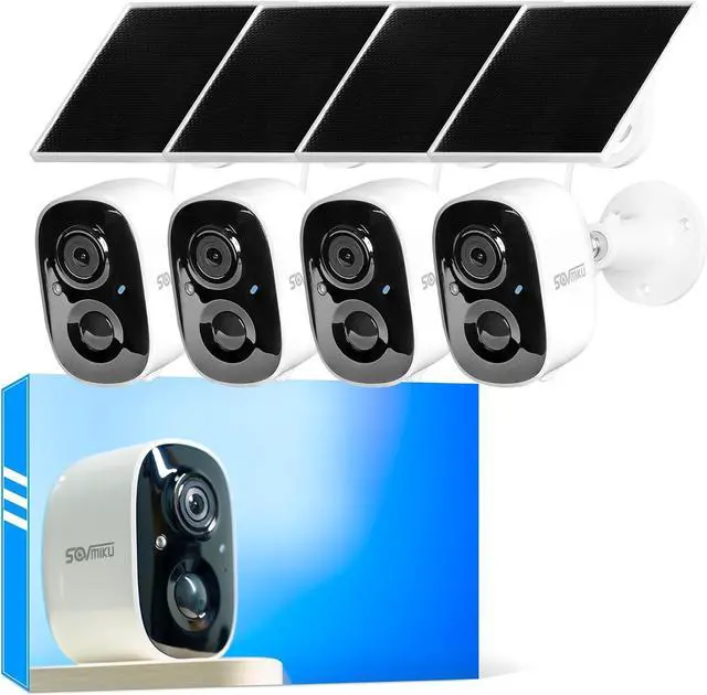 Main image of Vicohome 4CG6 Best 2K Solar Security Camera Wireless Outdoor System, No NVR Needed, Battery Powered, Easy to Setup, Motion Detection, Two Way Audio,Color Night Vision,SD Slot, 180 Days Exchange Policy