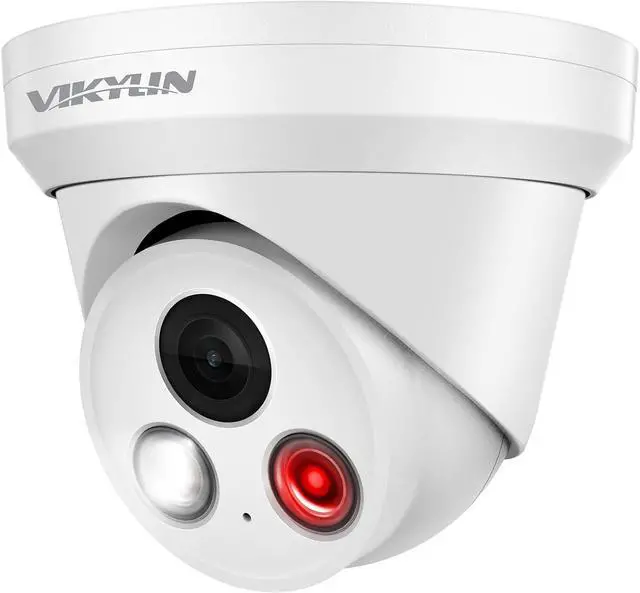 Main image of VIKYLIN 5MP PoE IP Camera with Audio, Full Metal Turret Security Camera Outdoor with Human Vehicle Detection, Smart Dual Light Color Night Vision with 114° FOV, WDR, IP67 Waterproof,NDAA Compliant