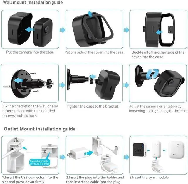 Alt view image 5 of 7 - 3 Pack Blink Outdoor Camera Mount with Sync Module Mount for Outdoor 4/2K+ | 360° Adjustable, Weatherproof Housing, Easy Install Mounting Bracket for Blink Outdoor 4/Outdoor 2K+/3rd Gen Camera System