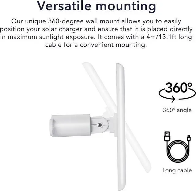 Alt view image 4 of 7 - Wasserstein Solar Panel Compatible with Ring Spotlight Cam/Plus/Pro Battery, Stick Up Cam/Pro & Outdoor Cam Plus Battery - Continuous Power for Ring Surveillance Camera (3-Pack, White)