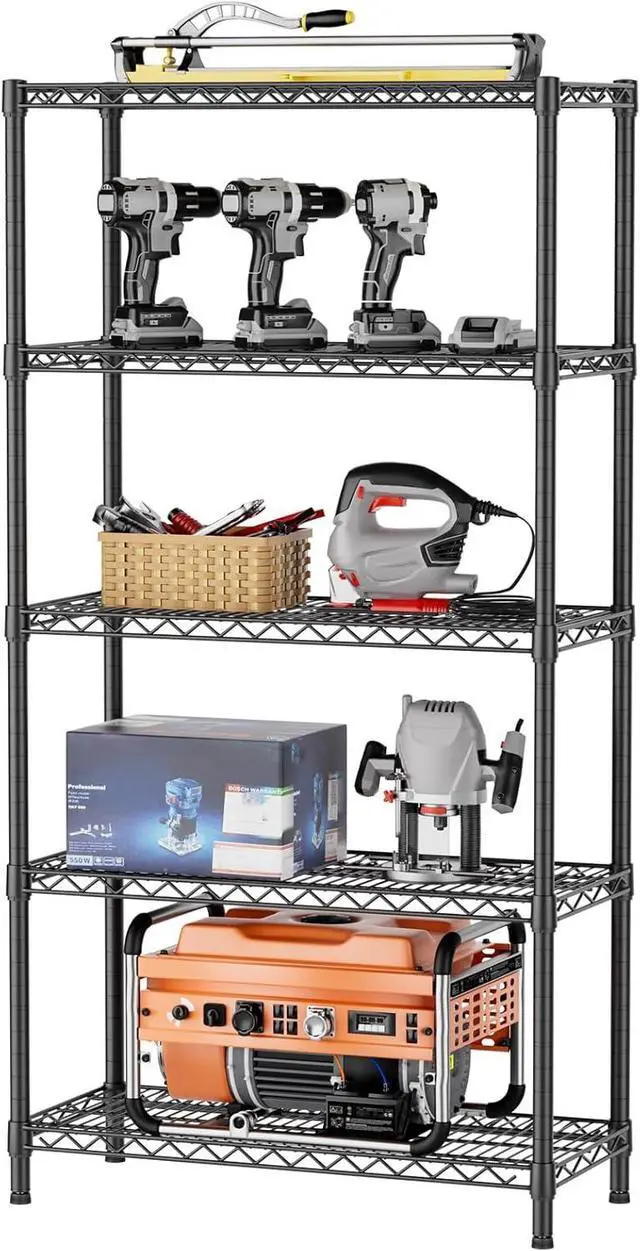 Main image of SINGAYE Shelf Closet Wire ShelvingAdjustable Metal Unit for Laundry Room Organization Bathroom Kitchen Home Garage Storage Pantry Rack Shelves