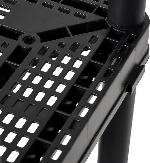 Alt view image 6 of 7 - Gracious Living 2 Pack Storage Rack, 4 Shelf Fixed Height Medium Duty Unit, Black