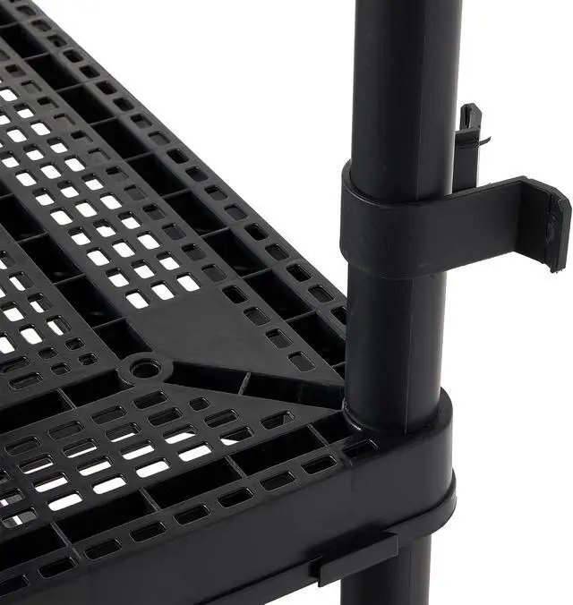 Alt view image 7 of 7 - Gracious Living 2 Pack Storage Rack, 4 Shelf Fixed Height Medium Duty Unit, Black