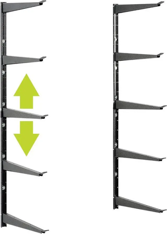 Main image of Delta Heavy Duty Lumber Storage Rack Cycle, Holds Up to 800 lbs - Easy to Install Wood Storage Rack with Fully Adjustable Arms - Steel Construction Storage Solution for Garage, Basement & Pantry