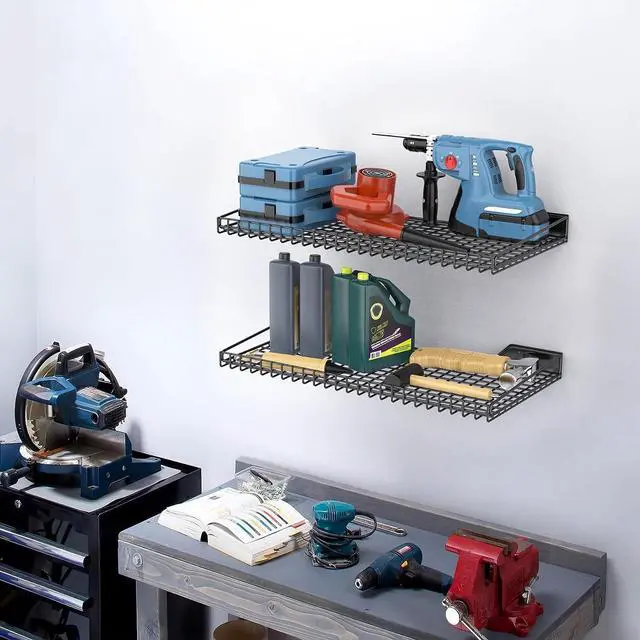 Alt view image 2 of 7 - TORACK 2-Pack Wall Mounted Storage Shelves, 23.5" x 12" Wall Shelf