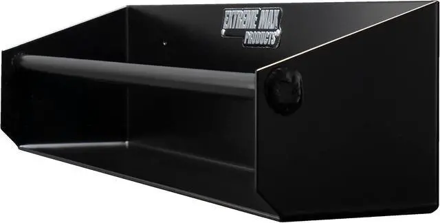Alt view image 2 of 6 - Extreme Max 5001.6137 Wall-Mount Aluminum Tie-Down Hanger Storage Rack Shelf for Enclosed Race Trailer, Shop, Garage, Storage - Black