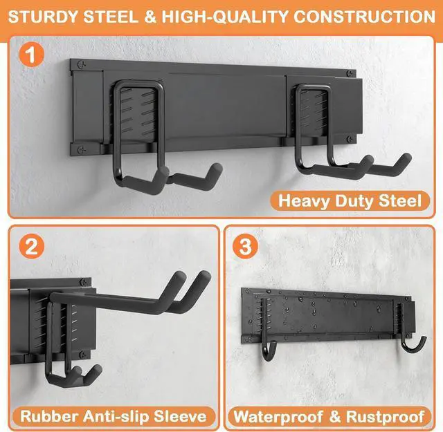 Alt view image 5 of 7 - Ultrawall Garden Tool Organizer, 48 Inch Garage Tool Organizer Wall Mount