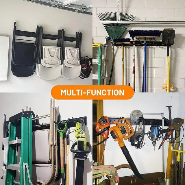 Alt view image 7 of 7 - Wallmaster Garage Storage Organization Wall Mount Folding Chair Hangers