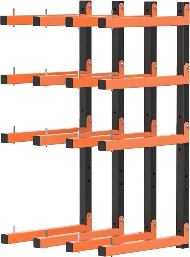 Main image of Lumber Storage Rack Wall Mount, Foldable 8-Level Wood Storage Rack