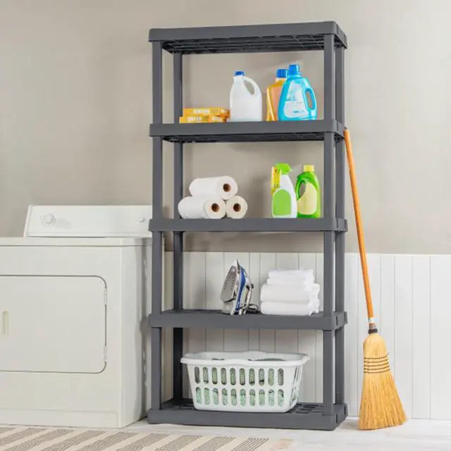 Alt view image 2 of 7 - Sterilite 5 Shelf Unit, Heavy-Duty Plastic Utility Storage Rack, 4-Pack