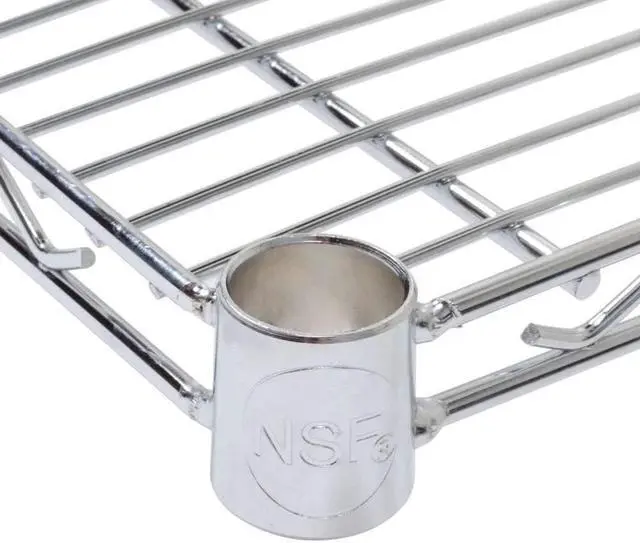 Alt view image 3 of 5 - Chrome Wire Shelving |Pack of 2 Shelves| Heavy Duty NSF Storage Shelves (18''W x 48''L)