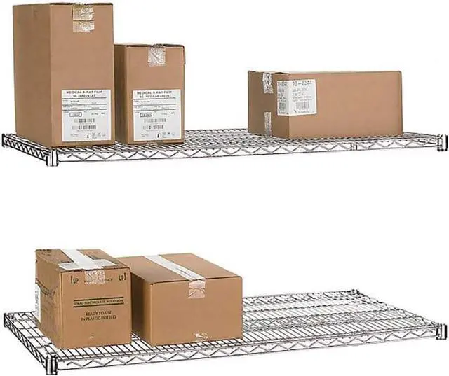 Alt view image 5 of 5 - Chrome Wire Shelving |Pack of 2 Shelves| Heavy Duty NSF Storage Shelves (18''W x 48''L)