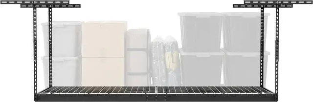 Main image of MonsterRax 3x8 Overhead Garage Storage Rack, Gray, 24"-45" Height