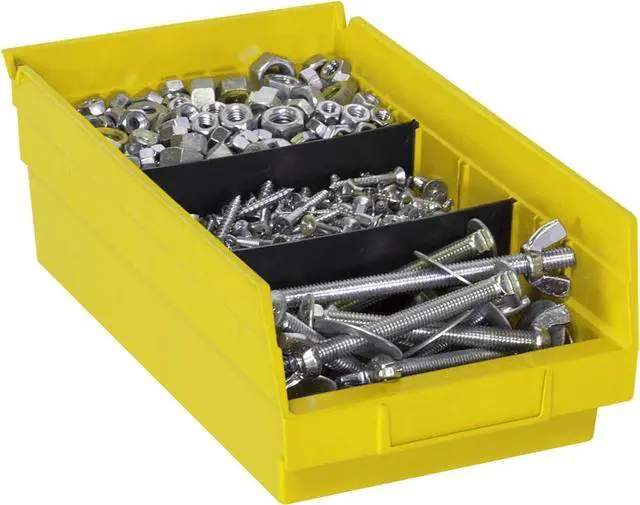 Alt view image 7 of 7 - Akro-Mils 40130 Plastic Width Dividers for 4" Tall Shelf Bins, 24-Pk, Black