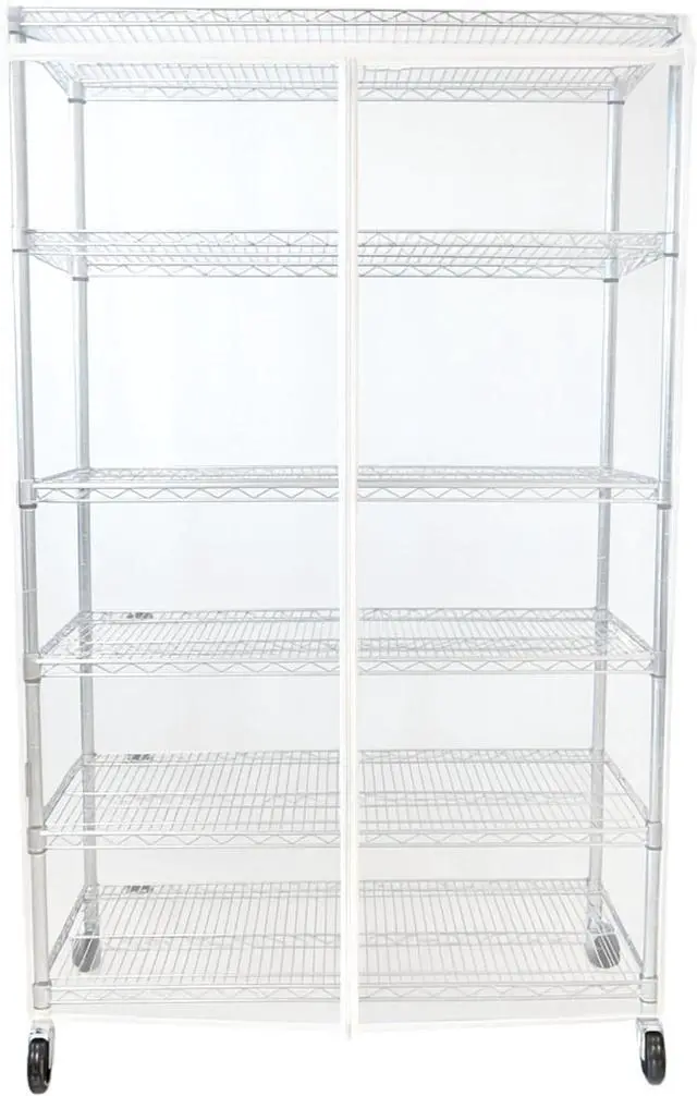 Main image of Formosa Covers Premium All Clear Wire Shelf Cover - Heavy-Duty Storage Solution for Wire Shelving Rack (36Wx18Dx72H) - Waterproof PVC, Multi Zipper - Keep Your Space Clean and Organized