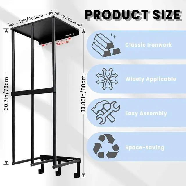 Alt view image 2 of 7 - Camping Chair Storage Wall Mount Metal Rack for Garage Organization