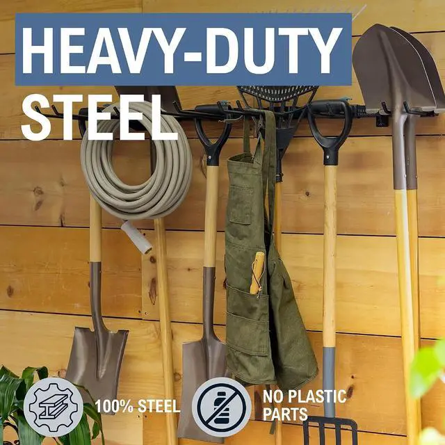 Alt view image 3 of 7 - StoreYourBoard Tool Storage Rack Heavy Duty Garage Tool Organizer Wall Mount for Garden Tools, Rakes, Shovels, Garage Hooks, Steel Gear Hanger Holds 300 lbs