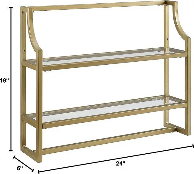Alt view image 3 of 6 - Crosley Furniture Aimee Wall-Mount Storage Shelf