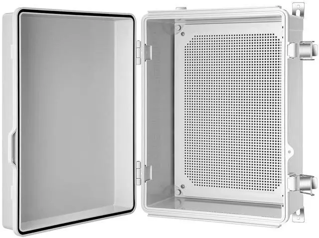 Main image of Gratury Junction Box, IP67 Waterproof Plastic Enclosure for Electrical Project, Hinged Grey Cover, Includes Mounting Plate and Wall Bracket
