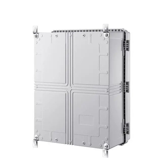 Alt view image 6 of 6 - Gratury Junction Box, IP67 Waterproof Plastic Enclosure for Electrical Project, Hinged Grey Cover, Includes Mounting Plate and Wall Bracket