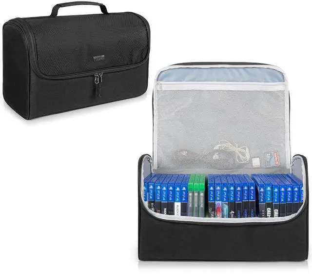 Main image of Trunab Game Disc Case Hold Up to 24 Discs, Portable Gaming Organizer, Black