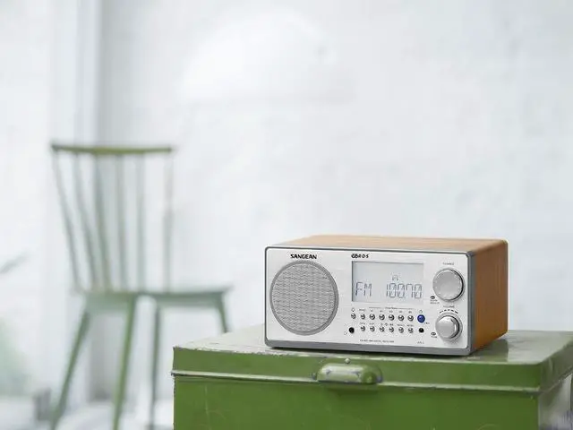 Alt view image 5 of 6 - Sangean WR-2 AM/FM-RBDS Wooden Cabinet Digital Tuning Radio (Walnut)