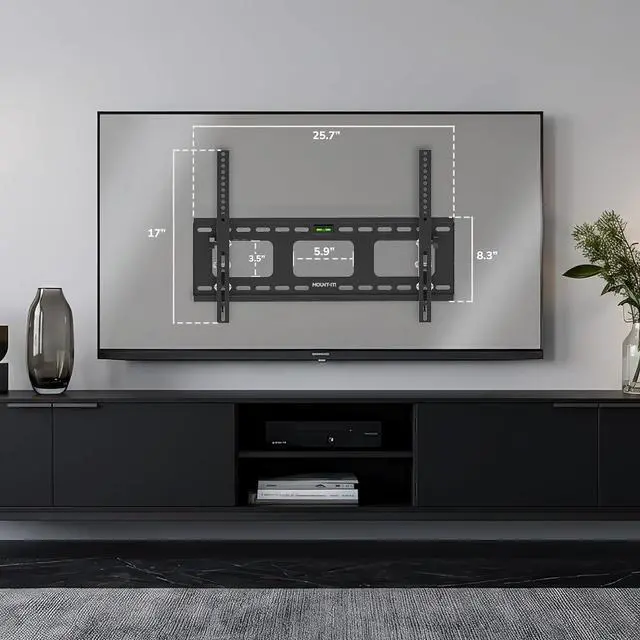 Alt view image 2 of 7 - Mount-It! Tilting TV Wall Mount, 37-80", 175 lbs