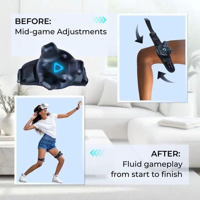 Alt view image 4 of 7 - Leg Straps - Vive Trackers Straps for HTC Vive 3.0, 2.0, Ultimate & Tundra