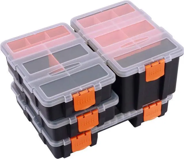 Main image of Makitoyo MP009 Hardware & Parts Organizers Versatile and Durable Storage Toolbox, 4PCS Set